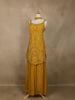Mustard Yellow Embellished Design Georgette Palazzo Suit