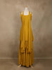 Mustard Yellow Embellished Design Georgette Palazzo Suit