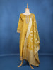 Mustard Yellow Embellished Design Semi Silk Salwar Suit