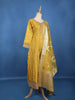 Mustard Yellow Embellished Design Semi Silk Salwar Suit