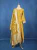 Mustard Yellow Embellished Design Semi Silk Salwar Suit