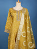 Mustard Yellow Embellished Design Semi Silk Salwar Suit