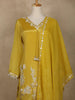 Mustard Yellow Embroidered Design Crepe Sharara Salwar Suit