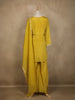 Mustard Yellow Embroidered Design Crepe Sharara Salwar Suit