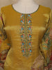 Mustard Yellow Embroidered Design Tissue Silk Salwar Suit