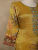 Mustard Yellow Embroidered Design Tissue Silk Salwar Suit