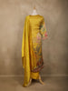 Mustard Yellow Embroidered Design Tissue Silk Salwar Suit