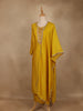 Yellow Embroidered Semi Silk Salwar Suit - Diadem