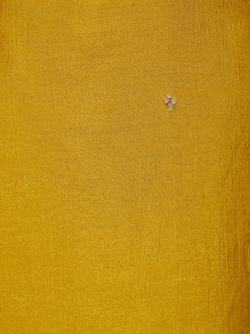 Yellow Embroidered Semi Silk Salwar Suit - Diadem