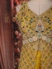 Mustard Yellow Floral Beads Embroidered Design Crepe Part Wear Palazzo Suit with Dupatta