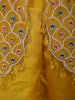 Mustard Yellow Floral Beads Embroidered Design Crepe Part Wear Palazzo Suit with Dupatta