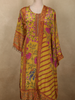 Mustard Yellow Floral Beads Embroidered Design Crepe Silk Salwar Suit