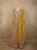 Mustard Yellow Floral Beads and Zari Embroidered Design Net Mastani Lehenga with Dupatta
