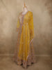 Mustard Yellow Floral Beads and Zari Embroidered Design Net Mastani Lehenga with Dupatta