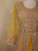 Mustard Yellow Floral Beads and Zari Embroidered Design Net Mastani Lehenga with Dupatta