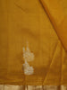 Mustard Yellow Floral Butta Zari Woven Design Pure Banarasi Silk Festive Wear Saree with Zari Border