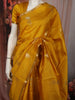 Mustard Yellow Floral Butta Zari Woven Design Pure Banarasi Silk Festive Wear Saree with Zari Border