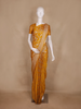 Mustard Yellow Floral Design Banarasi Saree