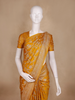 Mustard Yellow Floral Design Banarasi Saree