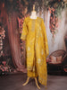 Mustard Yellow Floral Design Cotton Salwar
