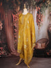Mustard Yellow Floral Design Cotton Salwar