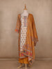 Mustard Yellow Floral Design Cotton Salwar Suit