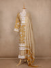 Mustard Yellow Floral Design Cotton Salwar Suit