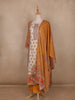 Mustard Yellow Floral Design Cotton Salwar Suit