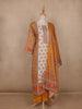 Mustard Yellow Floral Design Cotton Salwar Suit