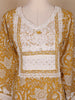 Mustard Yellow Floral Design Cotton Salwar Suit