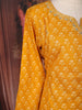 Mustard Yellow Floral Design Cotton Salwar with Dupatta