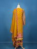 Mustard Yellow Floral Design Crepe Palazzo Salwar Suit
