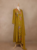 Mustard Yellow Floral Crepe Salwar Suit – Lightweight Festive & Casual Wear