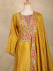 Mustard Yellow Floral Design Georgette Palazzo Salwar Suit