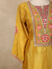 Mustard Yellow Floral Design Georgette Palazzo Salwar Suit