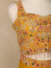 Mustard Yellow Floral Design Georgette Palazzo Salwar Suit