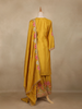 Mustard Yellow Floral Design Georgette Palazzo Salwar Suit