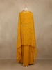 Mustard Yellow Floral Design Georgette Palazzo Salwar Suit