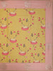 Mustard Yellow Floral Design Pure Tissue Silk Saree