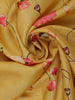 Mustard Yellow Floral Design Pure Tissue Silk Saree