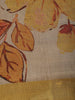 Mustard Yellow Floral Design Semi Tissue Saree - Diadem