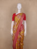 Mustard Yellow Floral Design Tissue Saree