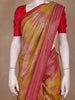 Mustard Yellow Floral Design Tissue Saree