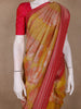 Mustard Yellow Floral Design Tissue Saree
