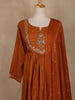 Mustard Yellow Floral Embroidered Cotton Salwar Suit With Dupatta