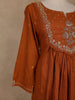 Mustard Yellow Floral Embroidered Cotton Salwar Suit With Dupatta