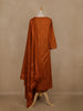 Mustard Yellow Floral Embroidered Cotton Salwar Suit With Dupatta