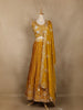Mustard Yellow Floral Embroidered Design Chiffon Lehenga