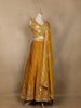Mustard Yellow Floral Embroidered Design Chiffon Lehenga