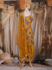 Mustard Yellow Floral Embroidered Design Georgette Palazzo Suit with Dupatta